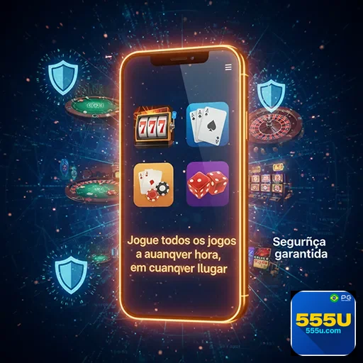 Diversidade de jogos de cassino no celular do 555u