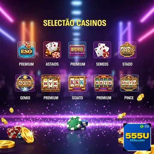 Imagem com jogos variados, destacando a diversão no site 555u para amantes de jogos.